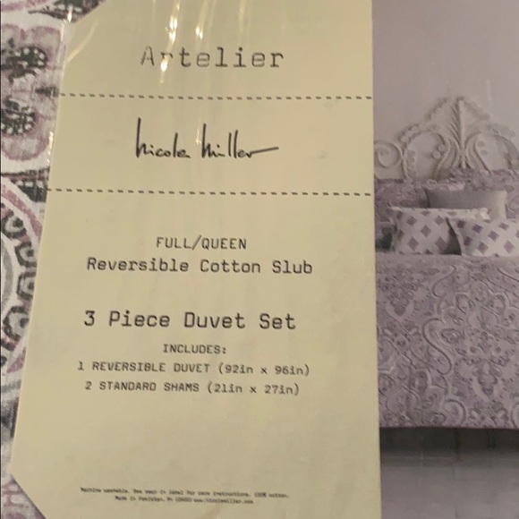 ARTELIER NICOLE MILLER Empire Damask Duvet Set - Picture 2 of 6